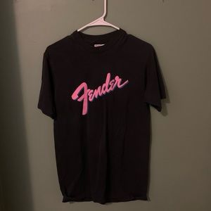 Fender Tee Black, Pink, and Blue Size Medium